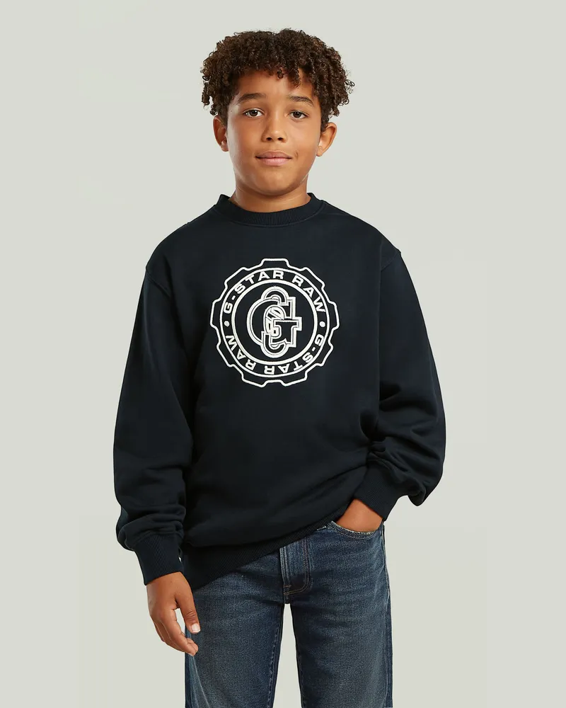 G-STAR RAW Boys ALD Crew Sweatshirt - Dunkelblau - jungen Dunkelblau