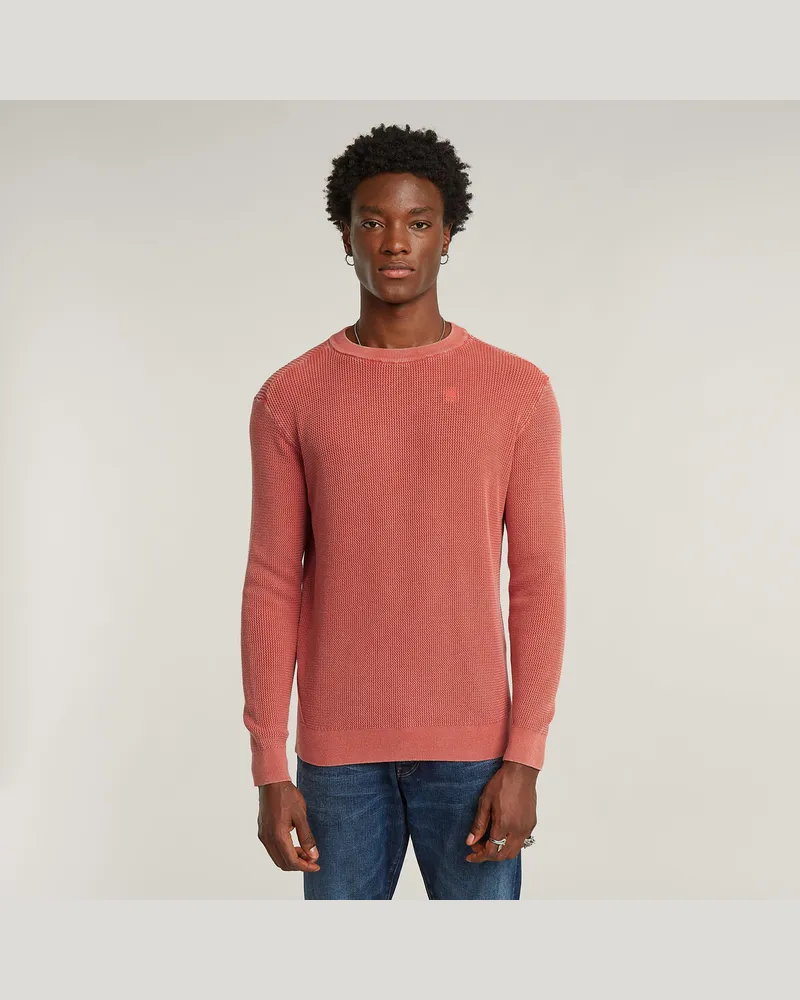 G-STAR RAW Serrated Knitted Pullover - Rot - Herren Rot
