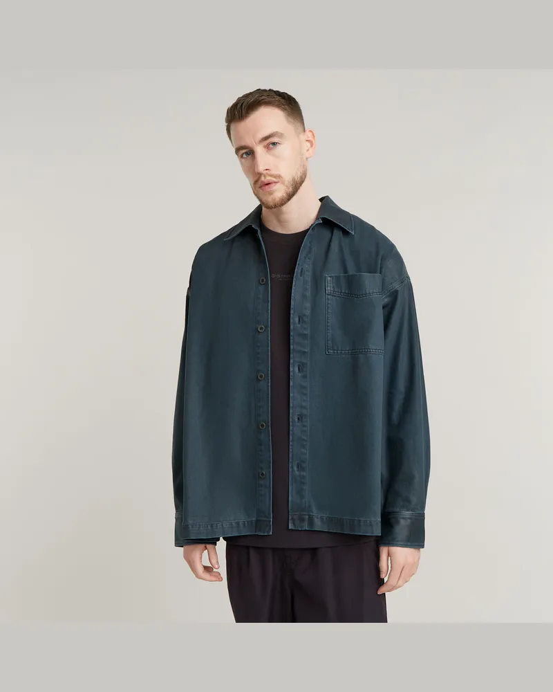 G-STAR RAW Boxy Fit Hemd - Dunkelblau - Herren Dunkelblau