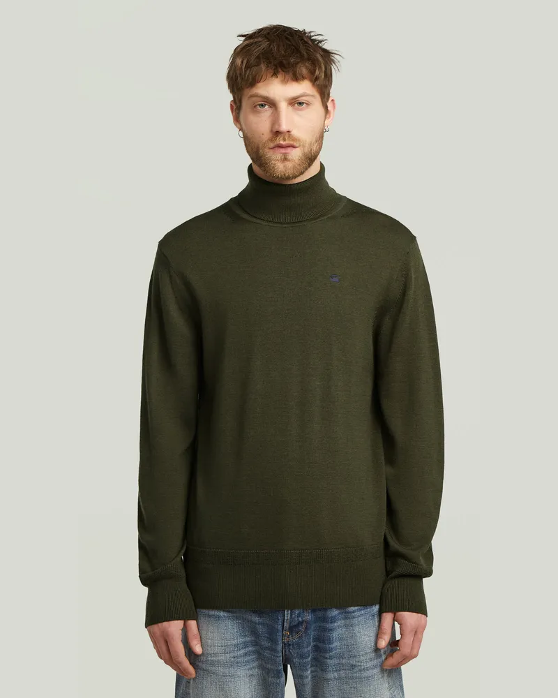 G-STAR RAW Premium Core Turtle Strickpullover - Grau - Herren Grau
