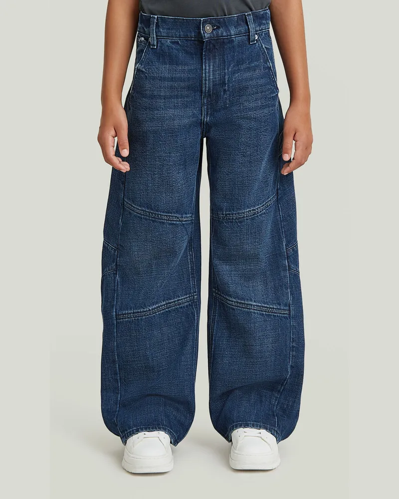 G-STAR RAW Girls Bowey Extreme Cargo Loose Jeans - Mittelblau - mädchen Mittelblau