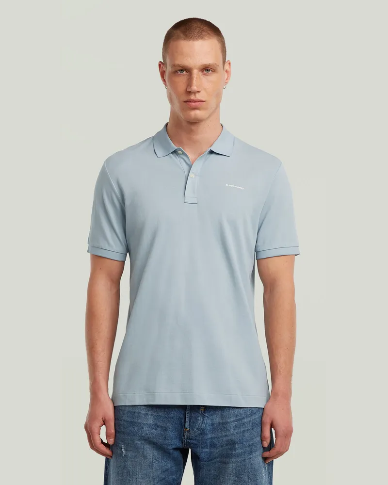 G-STAR RAW Oluv Slim Poloshirt - Hellblau - Herren Hellblau