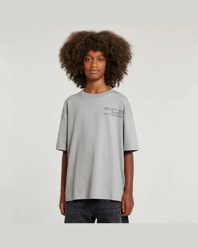 G-STAR RAW Jungen T-Shirt Boxy - Grau - jungen Grau