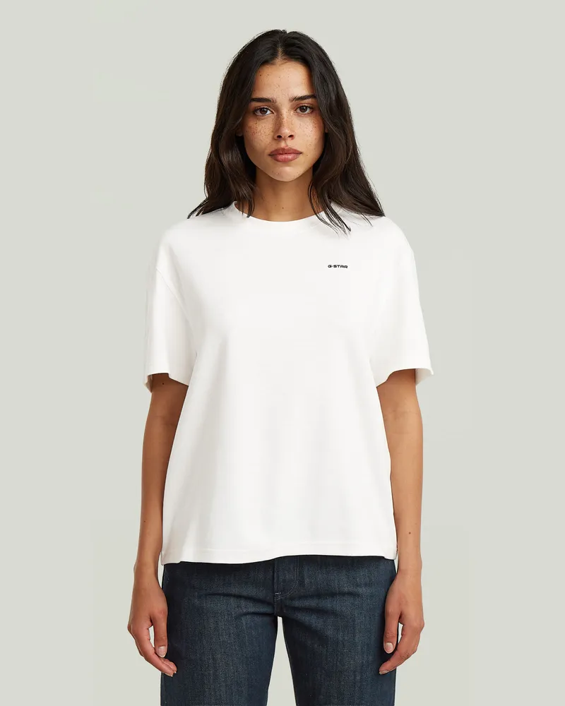 G-STAR RAW Logo T-Shirt - Weiß - Damen Weiß