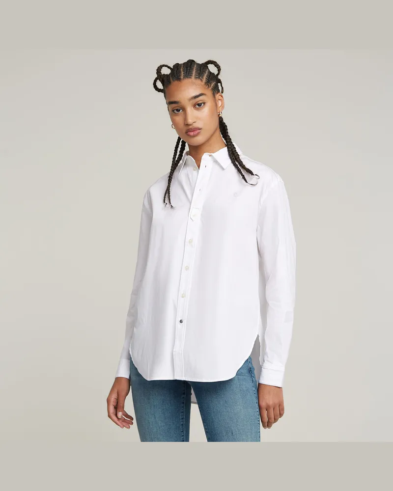 G-STAR RAW Boyfriend Hemd - Weiß - Damen Weiß