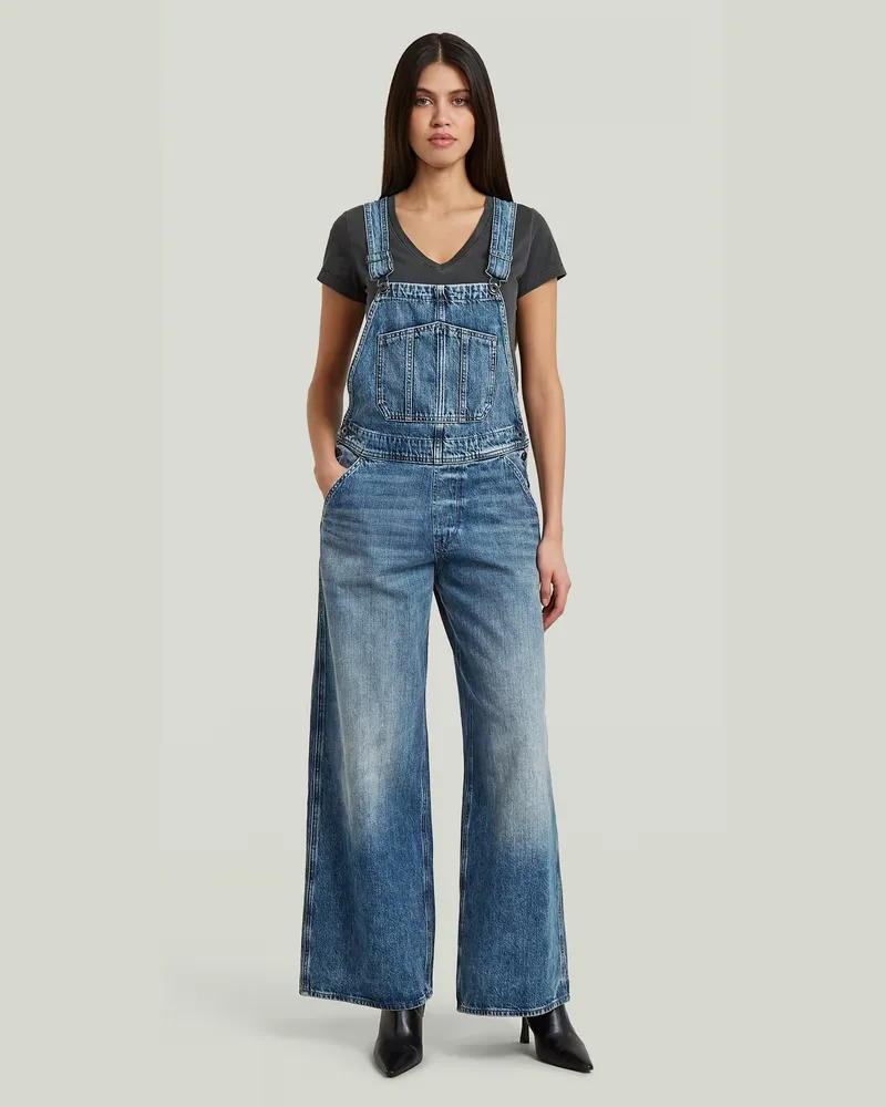 G-STAR RAW Cinch Dungaree Wide Jumpsuit - Dunkelblau - Damen Dunkelblau