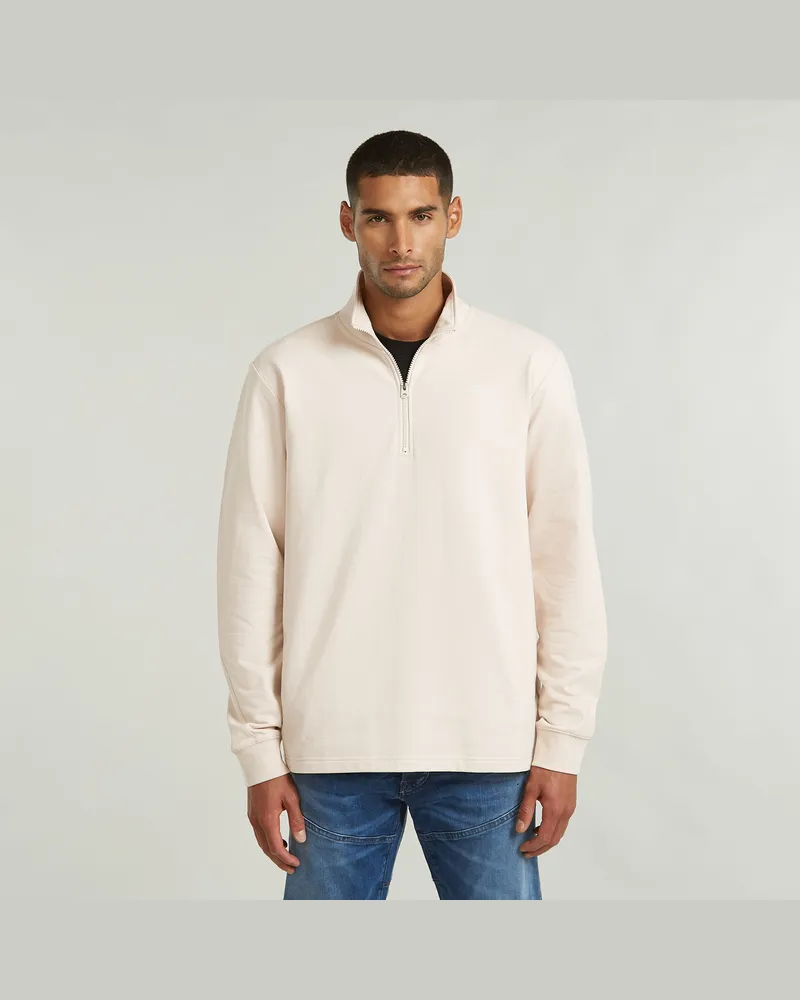 G-STAR RAW Tweeter Half Zip T-Shirt - Weiß - Herren Weiß