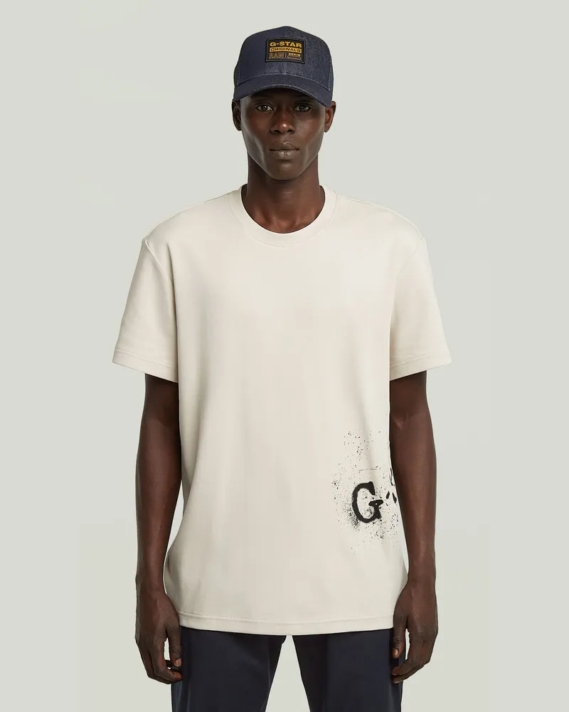 G-STAR RAW Sprayed Graphic T-Shirt - Weiß - Herren Weiß