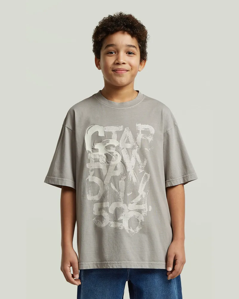 G-STAR RAW Boys Oversized T-Shirt - Grau - jungen Grau