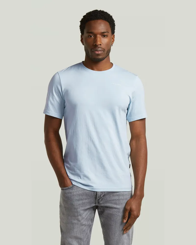 G-STAR RAW Slim Base T-Shirt - Hellblau - Herren Hellblau