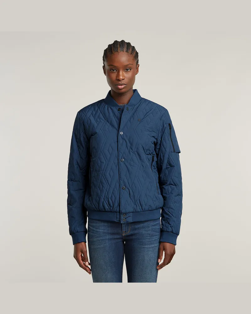 G-STAR RAW Quilted Bomberjacke - Mittelblau - Damen Mittelblau