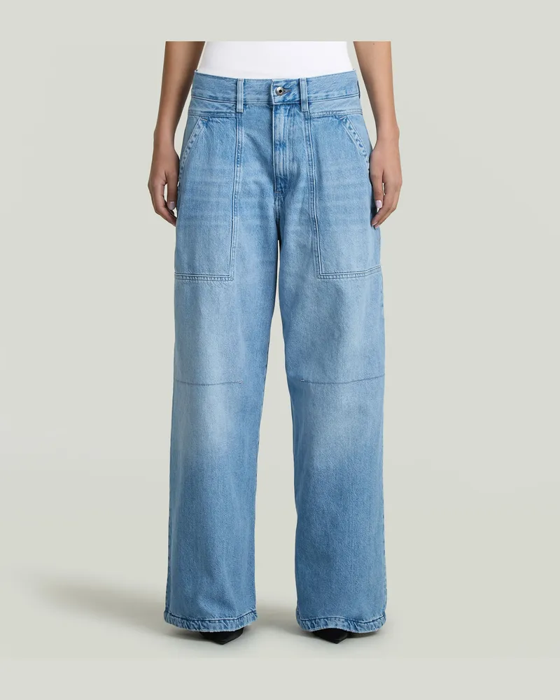 G-STAR RAW Wide Leg Jeans - Mittelblau - Damen Mittelblau