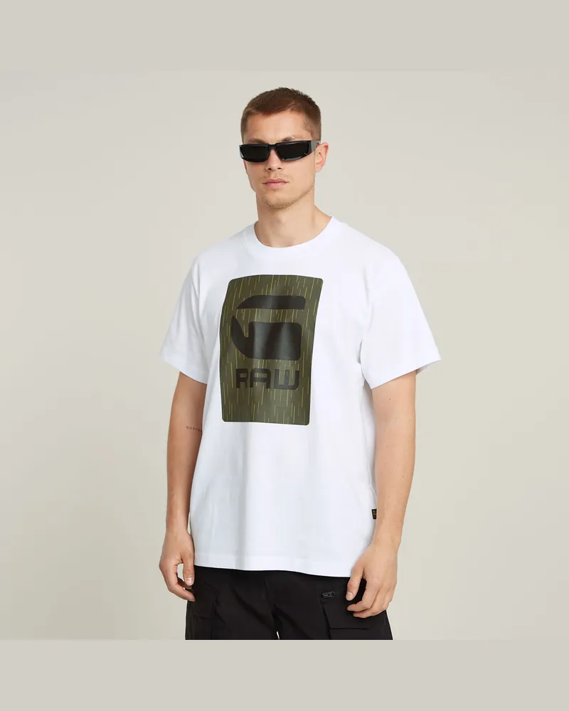 G-STAR RAW Burger Box Rain Loose T-Shirt - Weiß - Herren Weiß