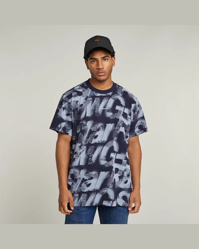 G-STAR RAW Sprayed Letters Loose T-Shirt - Mehrfarbig - Herren Mehrfarbig
