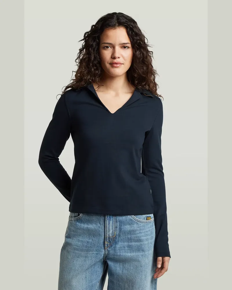 G-STAR RAW Soft Sculpt Slim T-Shirt - Dunkelblau - Damen Dunkelblau