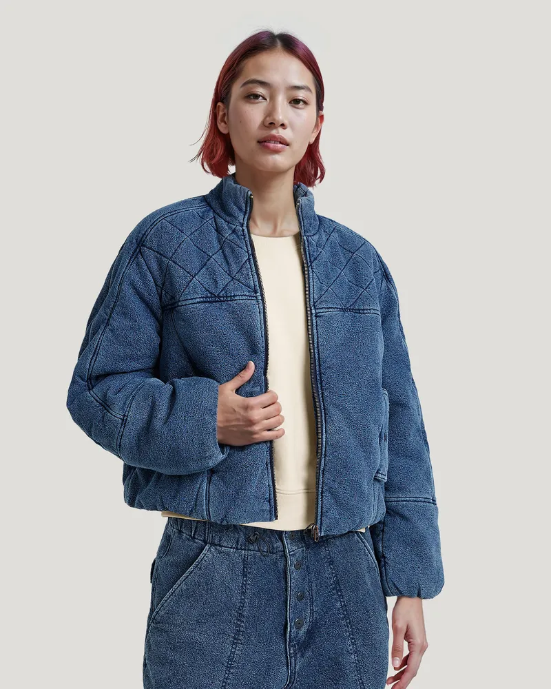 G-STAR RAW Padded Cocoon Bomberjacke - Mittelblau - Damen Mittelblau