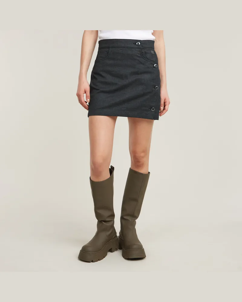 G-STAR RAW Holiday Button Through Skirt - Mehrfarbig - Damen Mehrfarbig