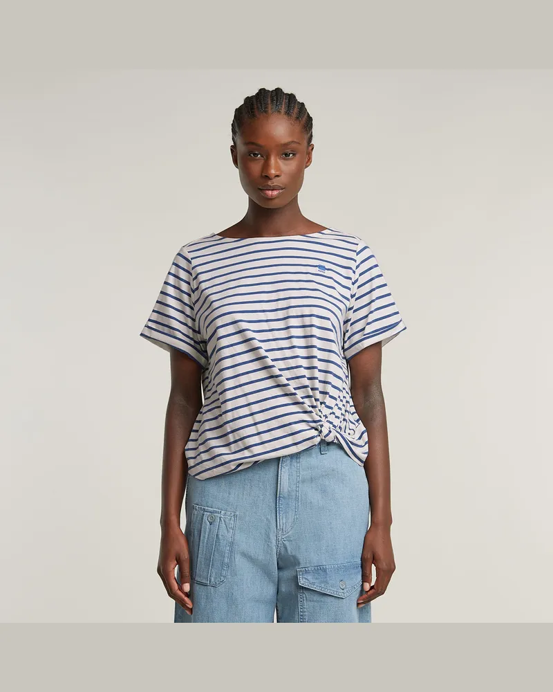 G-STAR RAW Striped Knot Top - Mehrfarbig - Damen Mehrfarbig
