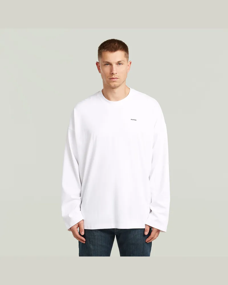 G-STAR RAW Heavy Jersey Oversized T-Shirt - Weiß - Herren Weiß