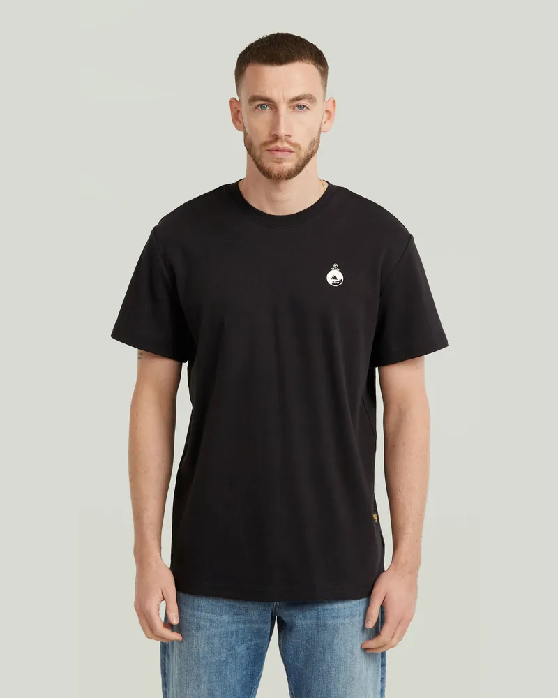 G-STAR RAW Trims Back Graphic T-Shirt - Schwarz - Herren Schwarz