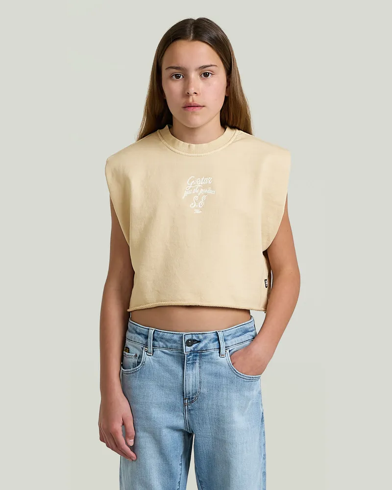 G-STAR RAW Girls Boxy Sweatshirt - Beige - mädchen Beige
