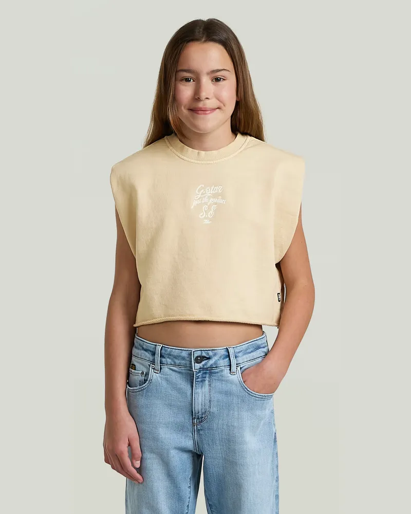 G-STAR RAW Girls Boxy Sweatshirt - Beige - mädchen Beige