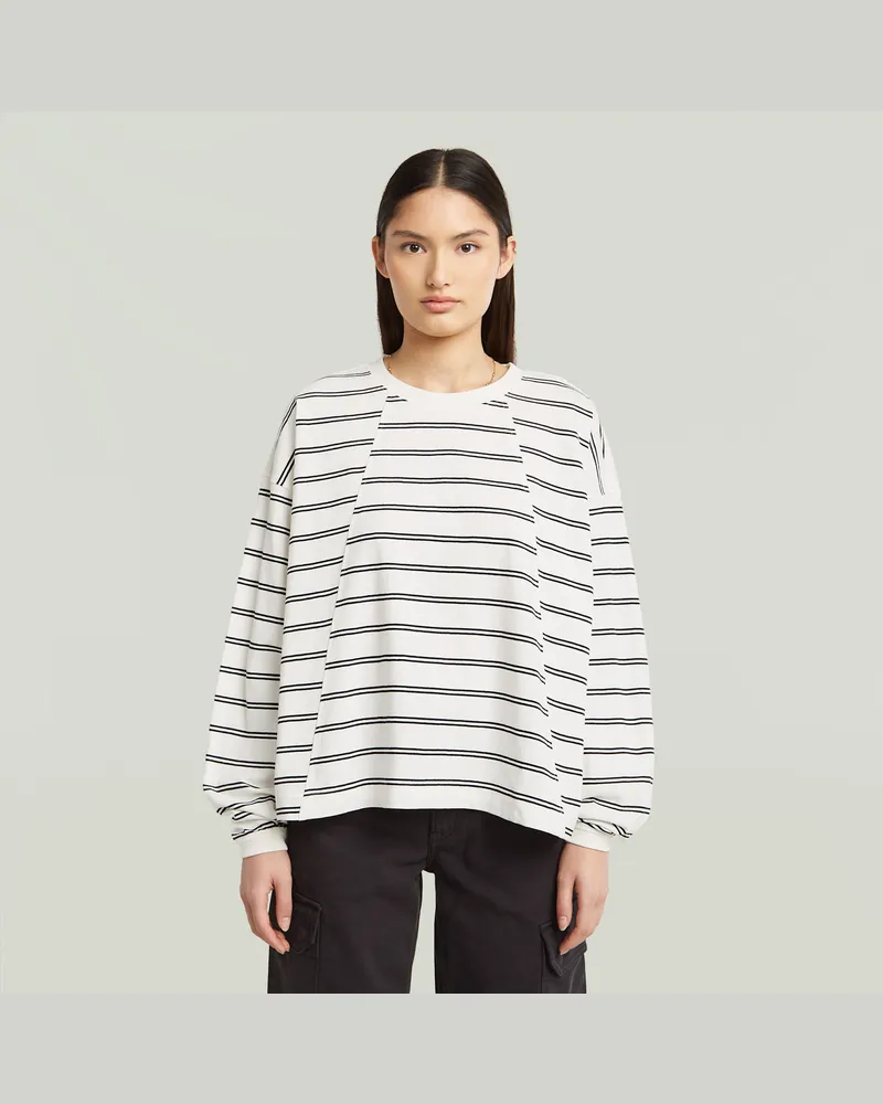 G-STAR RAW A-Line Stripe Oversized T-Shirt - Mehrfarbig - Damen Mehrfarbig