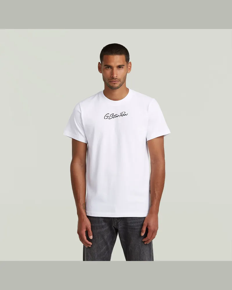 G-STAR RAW Autograph Loose T-Shirt - Weiß - Herren Weiß