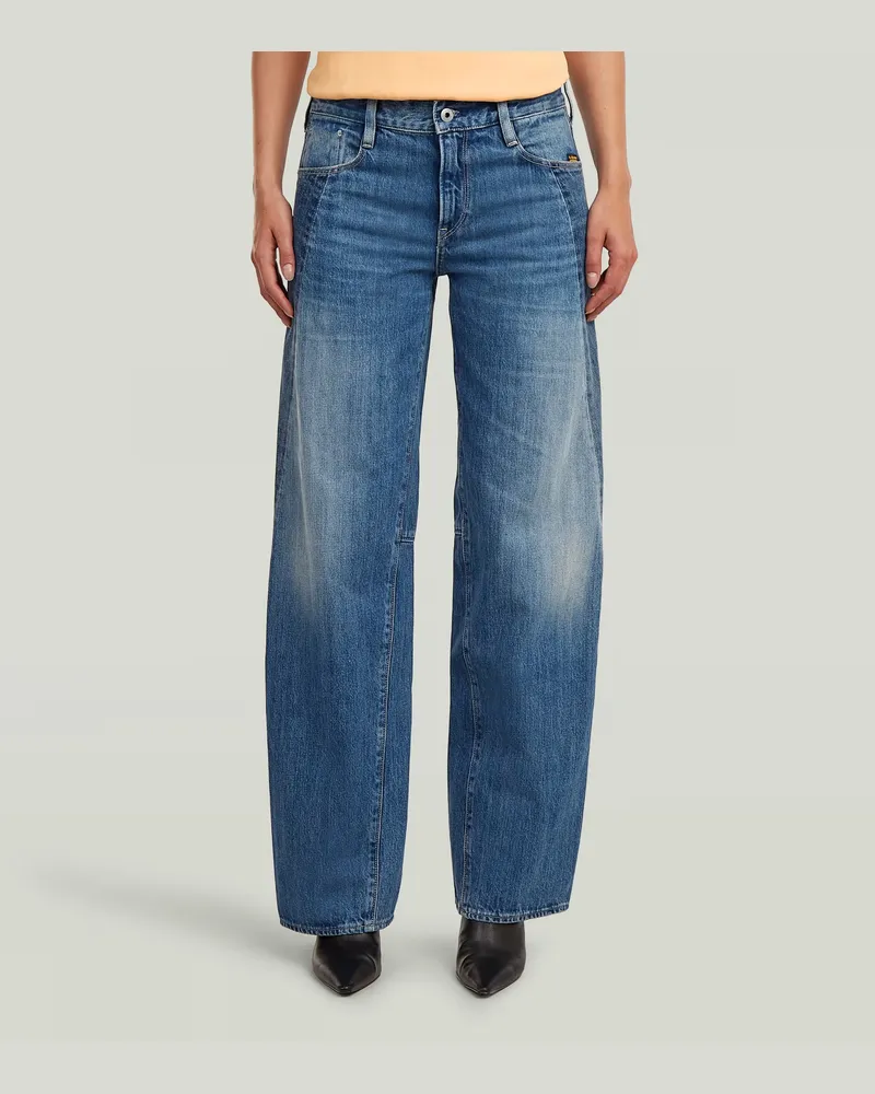 G-STAR RAW Hybrid Contor Barrel Loose Jeans - Mittelblau - Damen Mittelblau