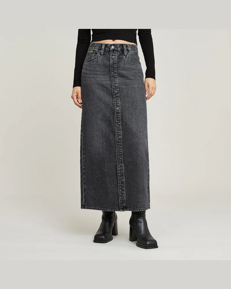 G-STAR RAW Viktoria Snaps Long Rock - Grau - Damen Grau
