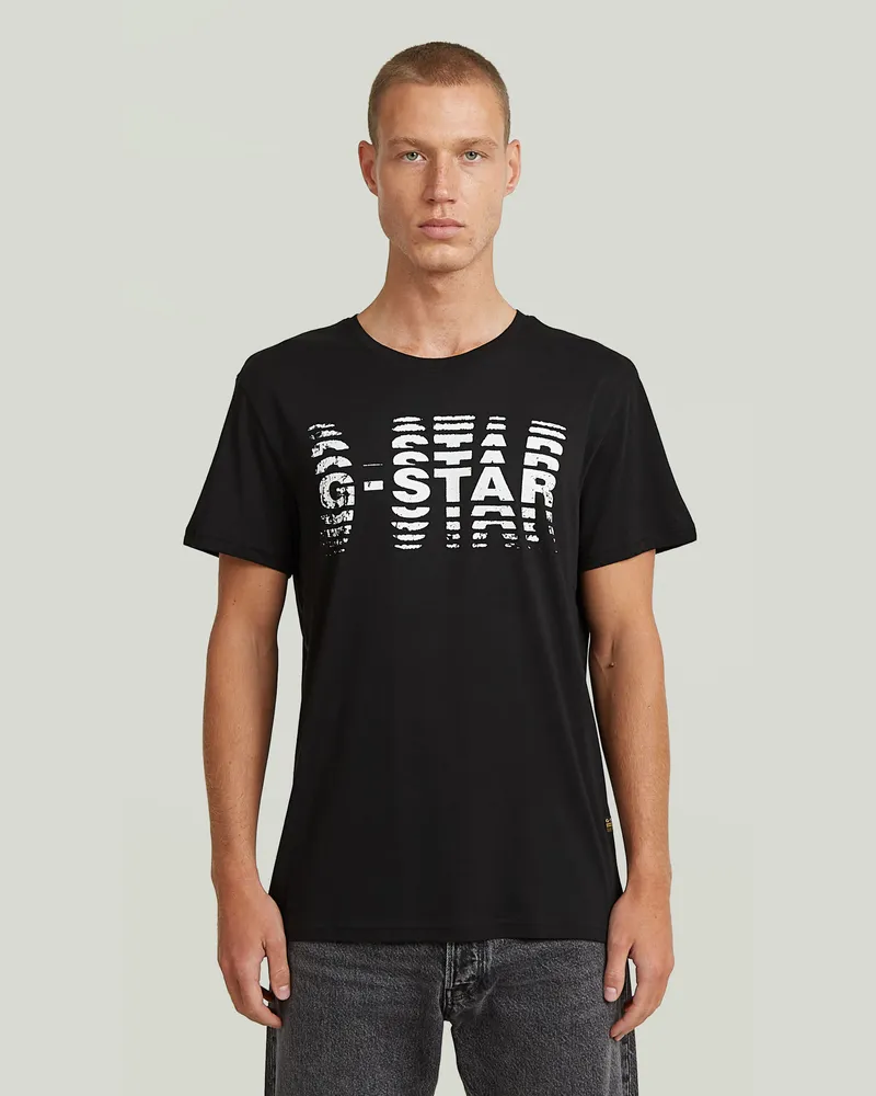 G-STAR RAW Shattered Graphic T-Shirt - Schwarz - Herren Schwarz