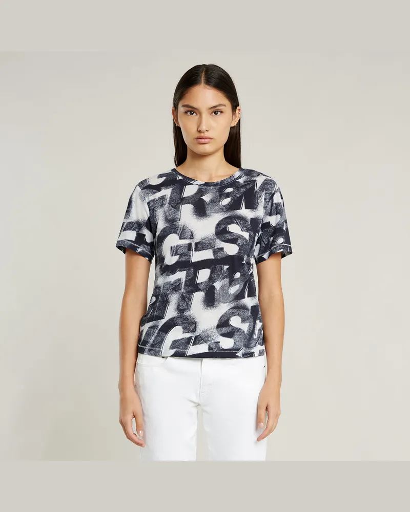 G-STAR RAW Sprayed Letters Top - Mehrfarbig - Damen Mehrfarbig
