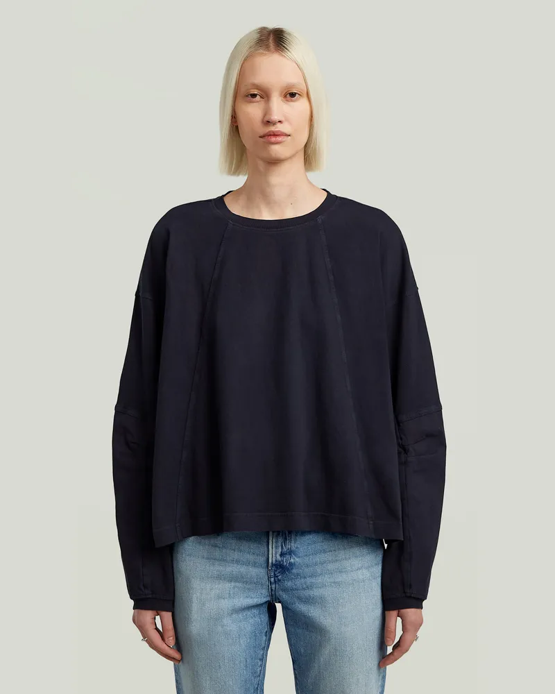 G-STAR RAW Washed 3D Mix Oversized T-Shirt - Dunkelblau - Damen Dunkelblau