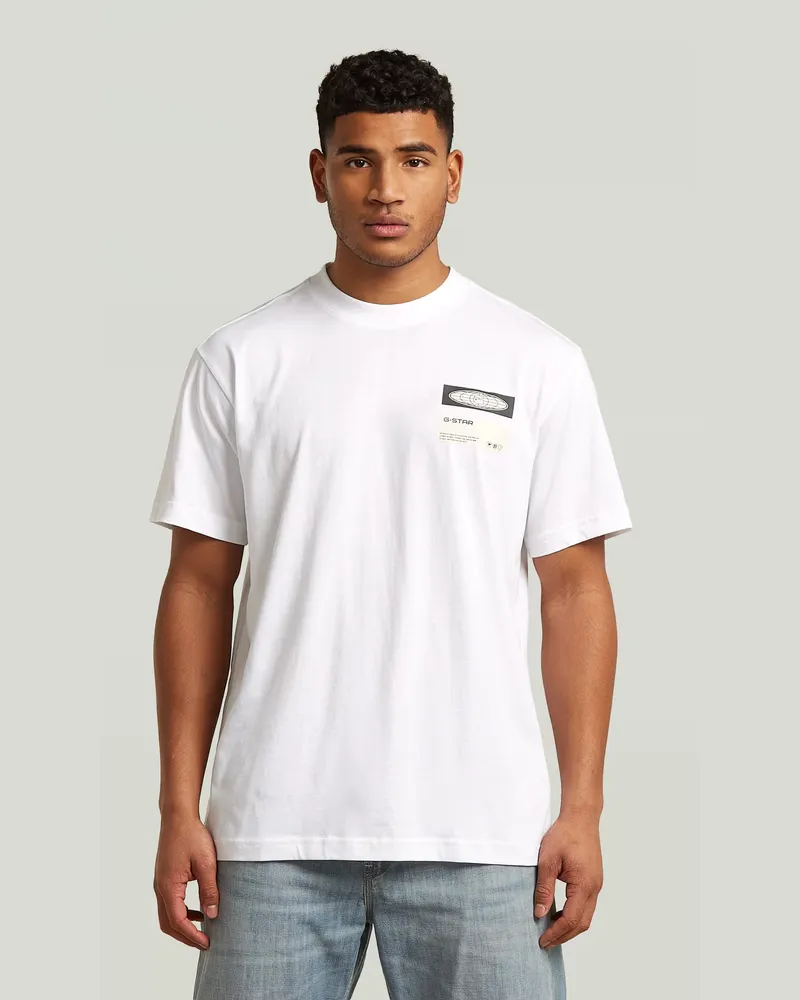 G-STAR RAW Box Globe Graphic T-Shirt - Weiß - Herren Weiß