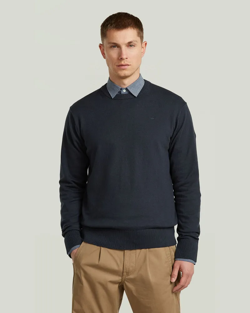 G-STAR RAW The Floris - Correct Rundhals-Sweatshirt - Dunkelblau - Herren Dunkelblau