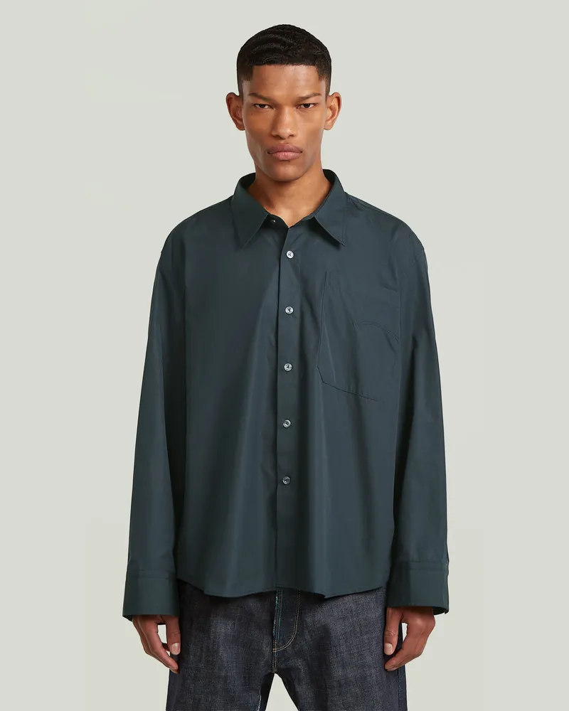 G-STAR RAW RR Oversized Hemd - Dunkelblau - Herren Dunkelblau