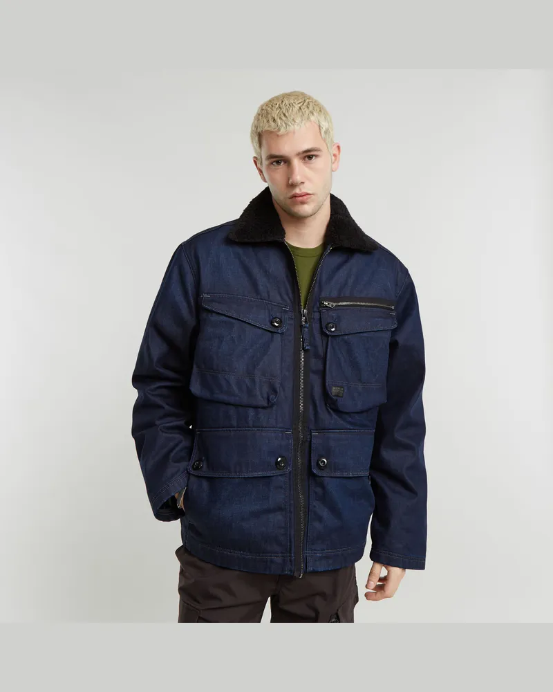 G-STAR RAW Utility Sherpa Jacke - Dunkelblau - Herren Dunkelblau