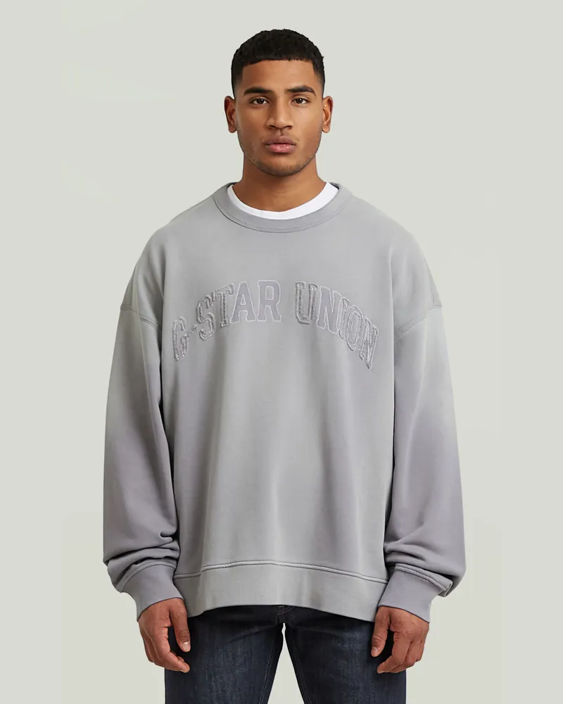 G-STAR RAW Sunfaded Applique Loose Sweatshirt - Grau - Herren Grau