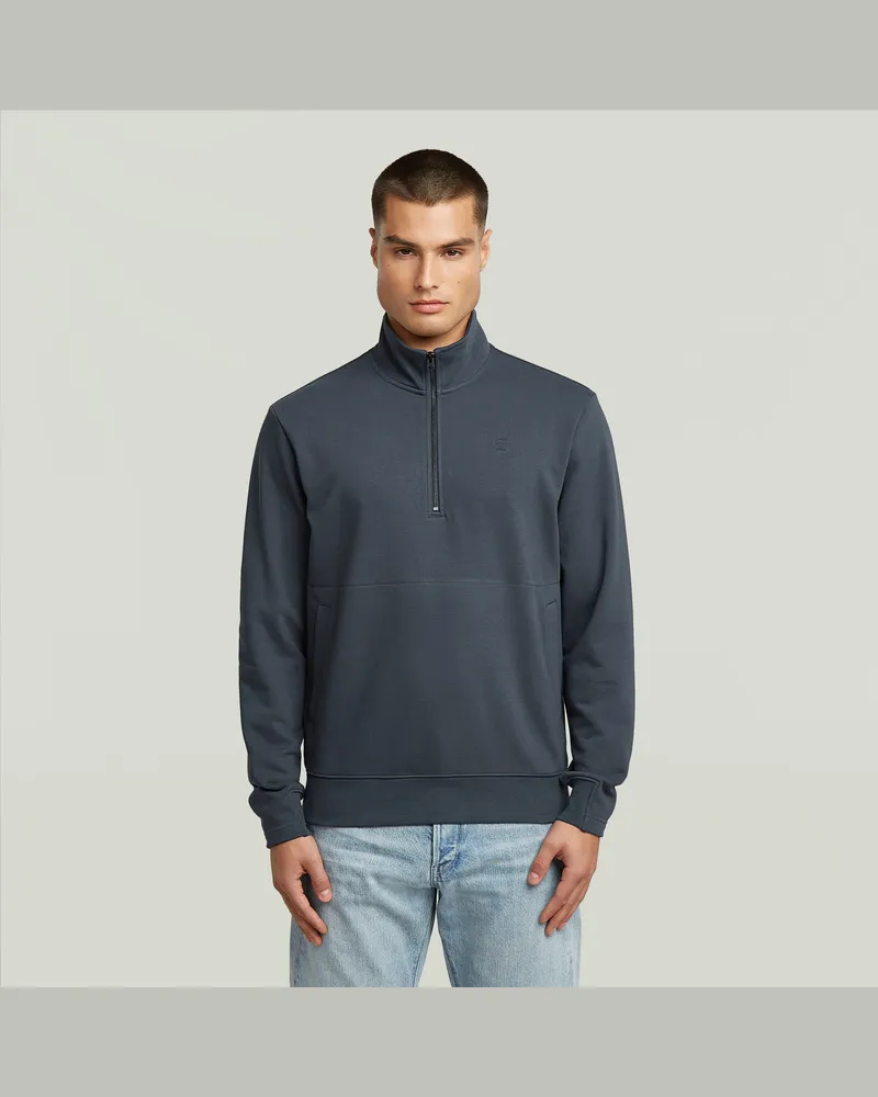 G-STAR RAW Nifous Half Zip Sweater - Dunkelblau - Herren Dunkelblau