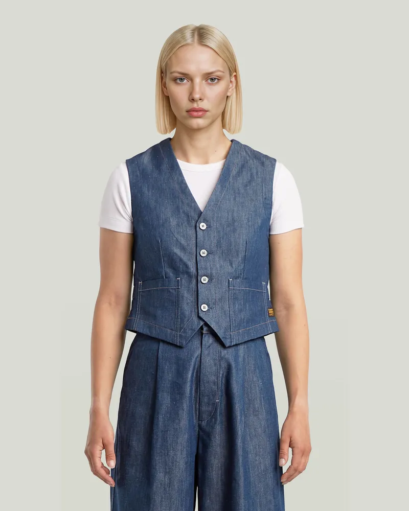 G-STAR RAW Summer Weste - Dunkelblau - Damen Dunkelblau