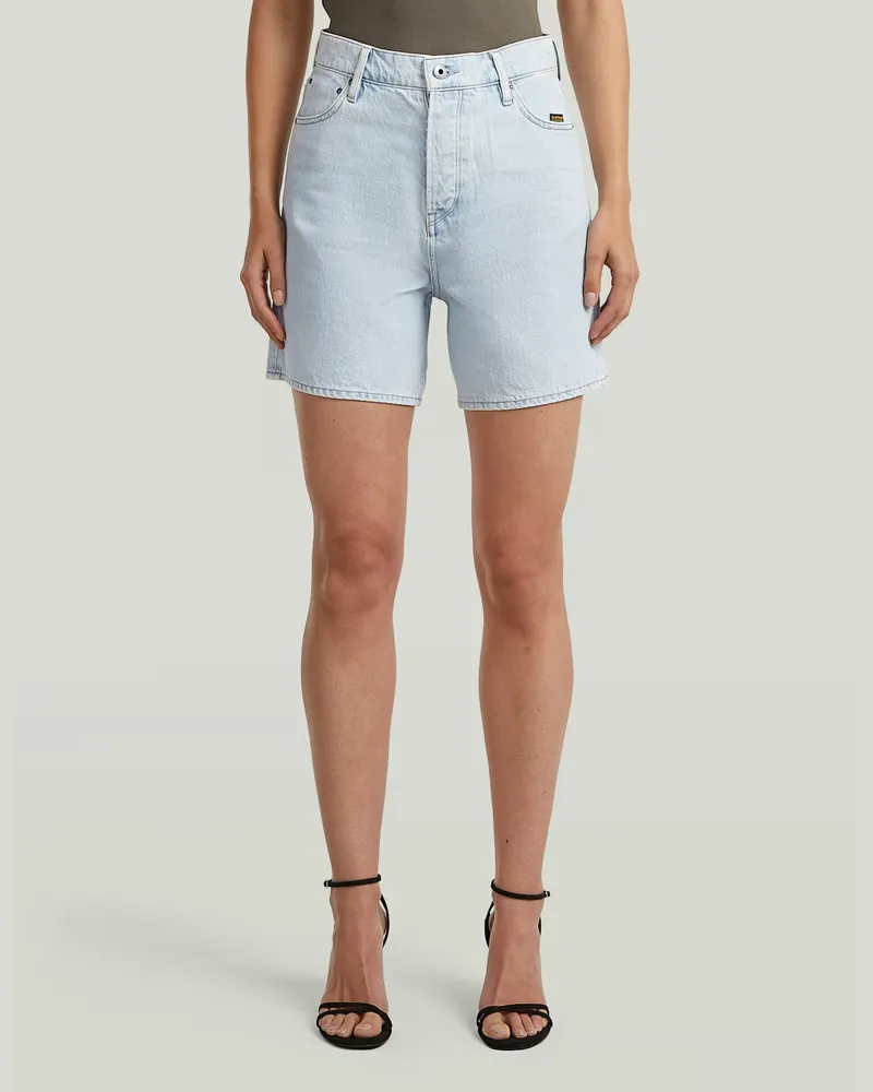 G-STAR RAW Jett High Short Clean Edge - Hellblau - Damen Hellblau