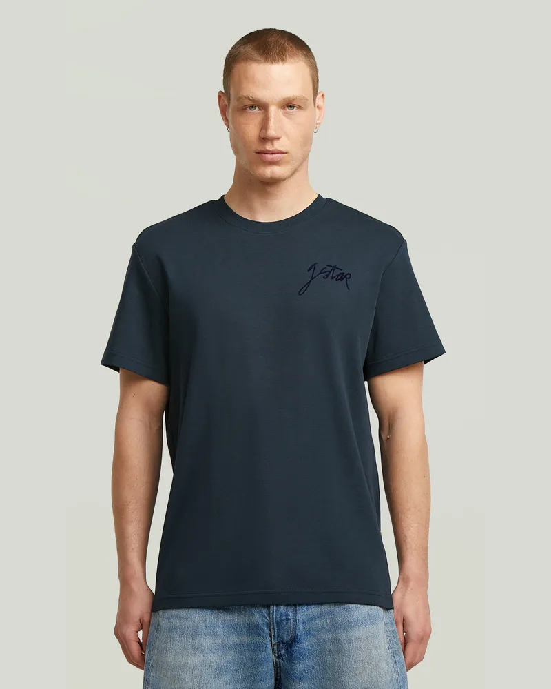 G-STAR RAW G-Script T-Shirt - Dunkelblau - Herren Dunkelblau