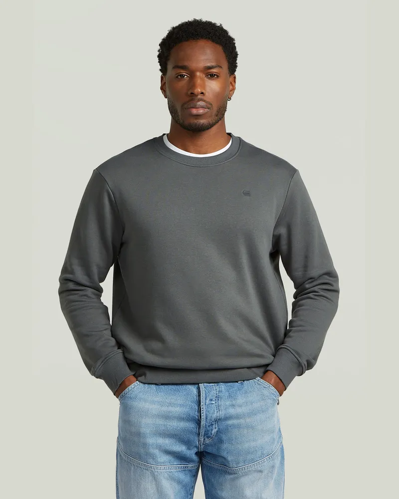 G-STAR RAW Logo Sweatshirt - Grau - Herren Grau