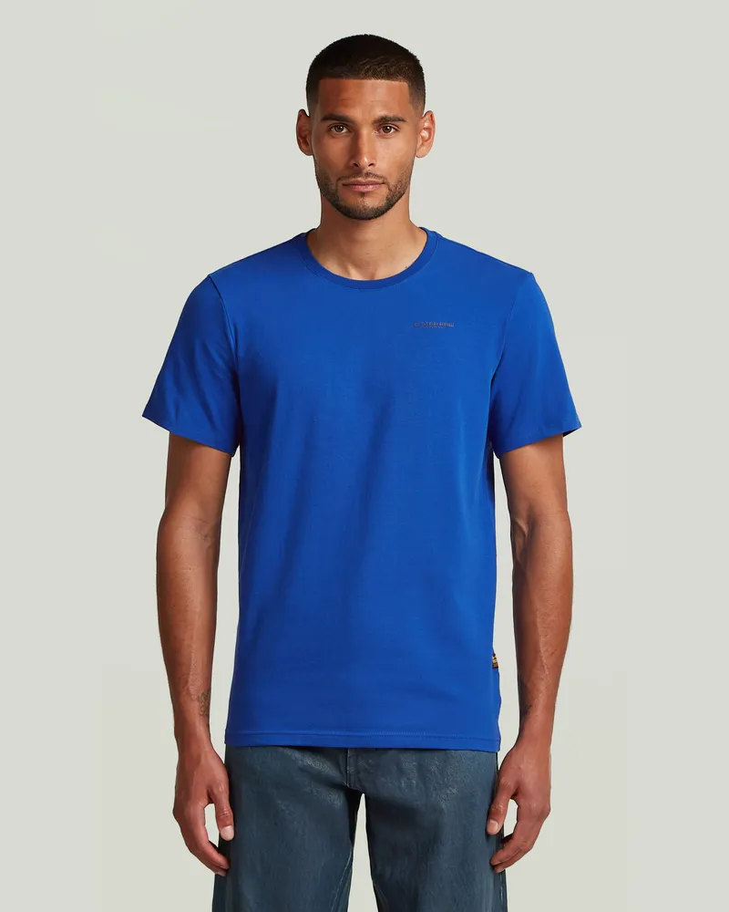 G-STAR RAW Slim Base T-Shirt - Mittelblau - Herren Mittelblau