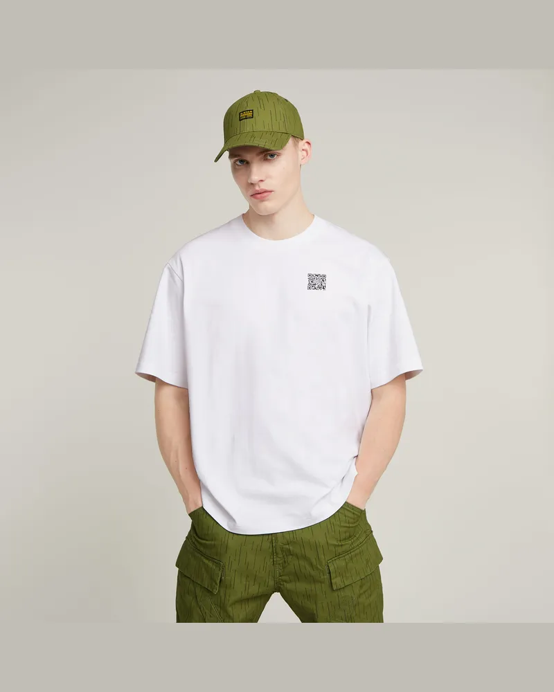 G-STAR RAW QR Mini Maxi Boxy T-Shirt - Weiß - Herren Weiß