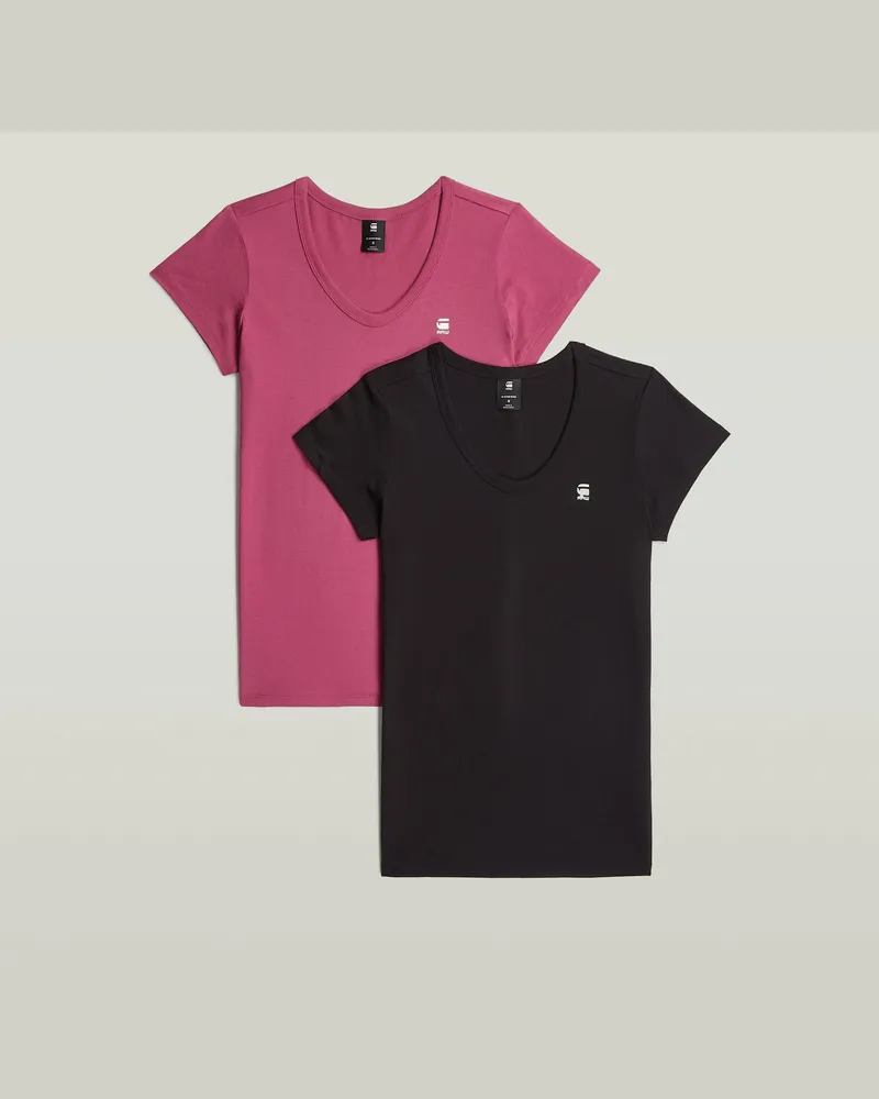G-STAR RAW Slim V T-Shirt 2-Pack - Mehrfarbig - Damen Mehrfarbig