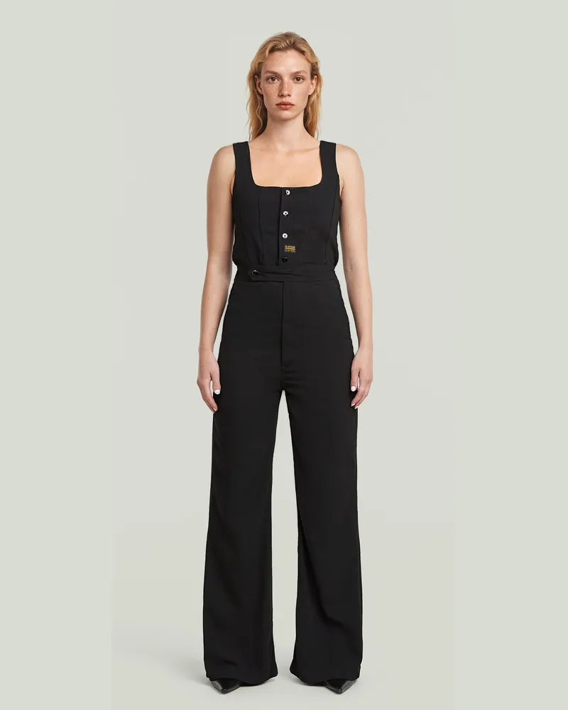G-STAR RAW High Waist Jumpsuit - Schwarz - Damen Schwarz