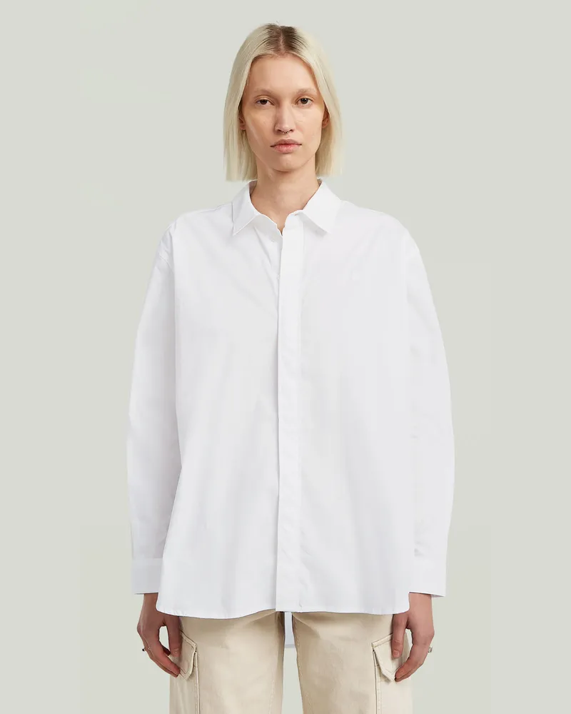 G-STAR RAW Clean Boyfriend Hemd - Weiß - Damen Weiß