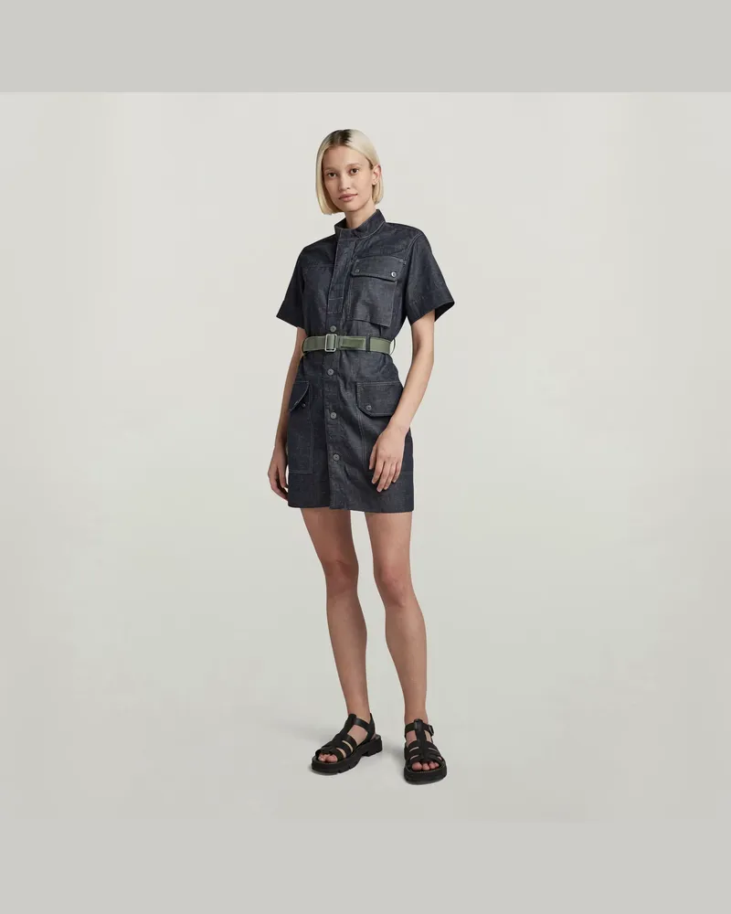 G-STAR RAW Utility Kleid - Dunkelblau - Damen Dunkelblau