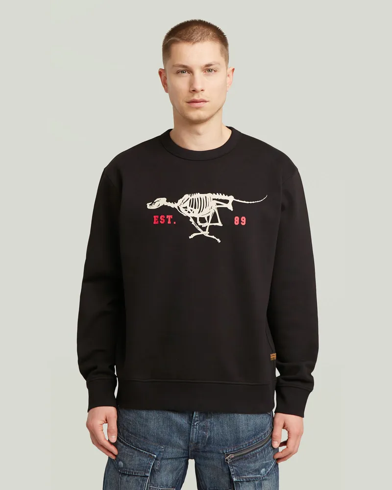 G-STAR RAW Running Dog Back Graphic Sweater - Schwarz - Herren Schwarz